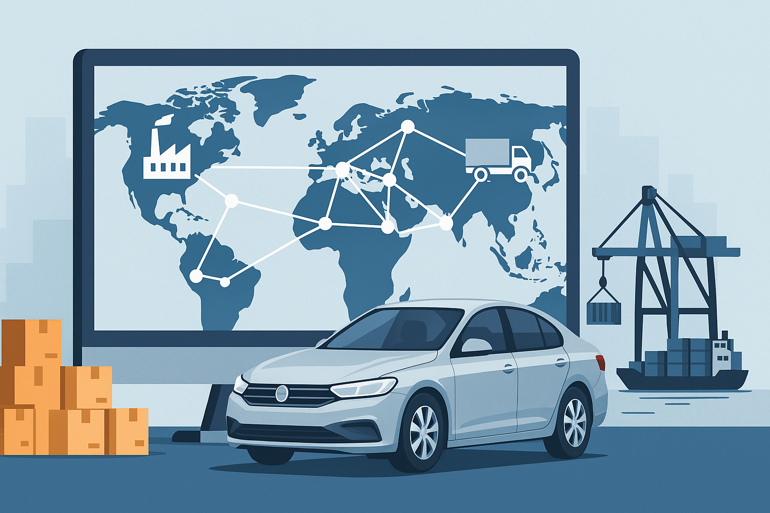 自動車サプライチェーンの可視化で実現する効率的な流通管理とは