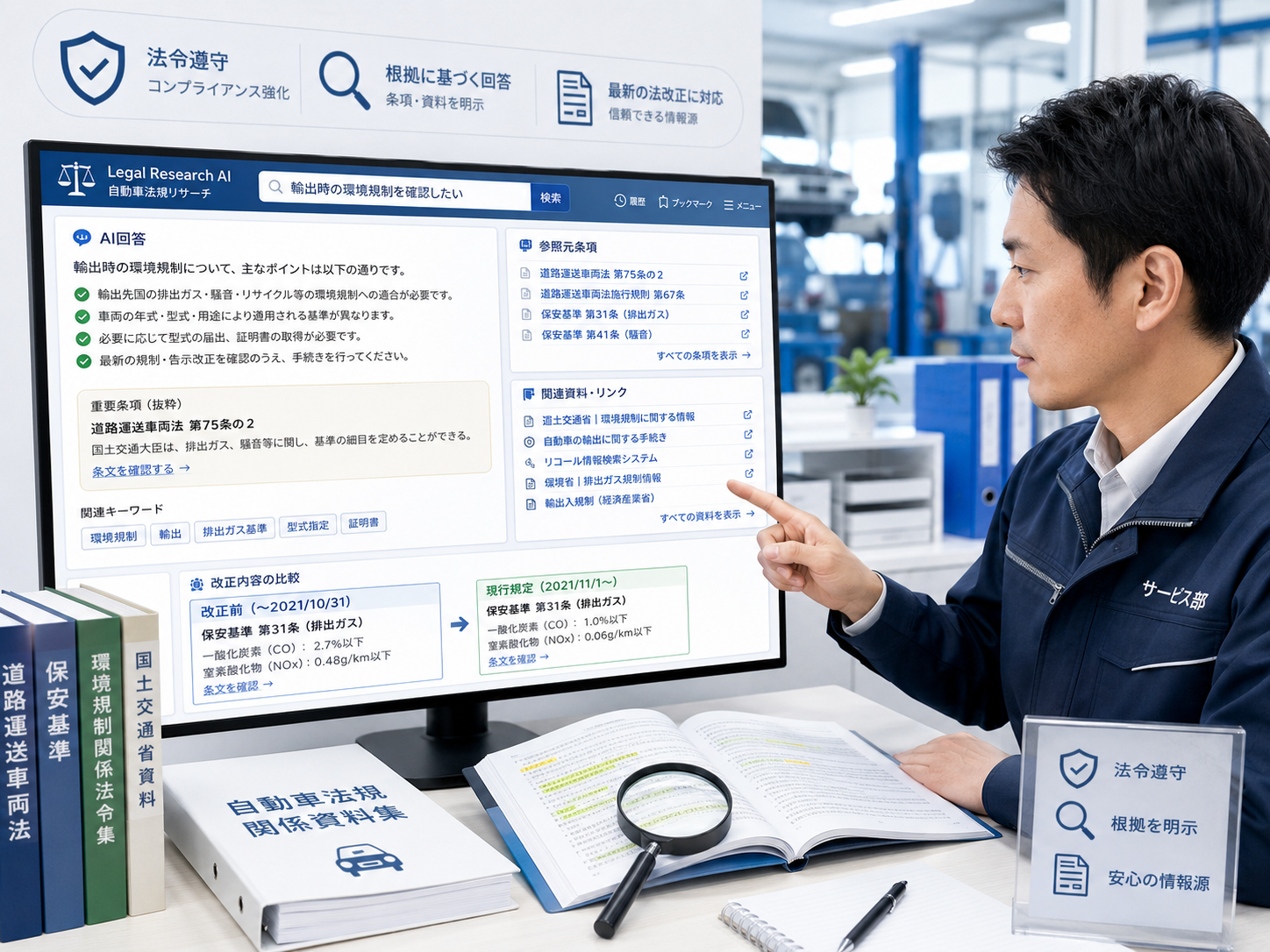 法規調査 画面